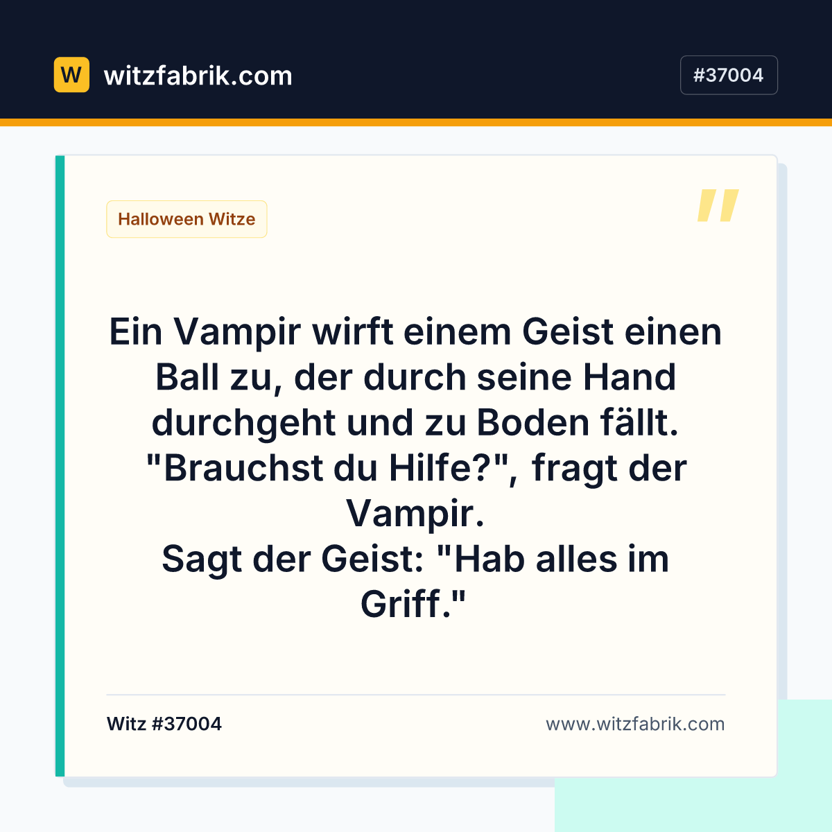 Ein Vampir wirft einem Geist einen Ball zu, der durch seine Hand durchgeht und zu Boden fällt.
