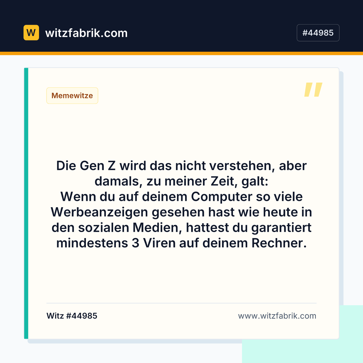 Die Gen Z wird das nicht verstehen, aber damals, zu meiner Zeit…