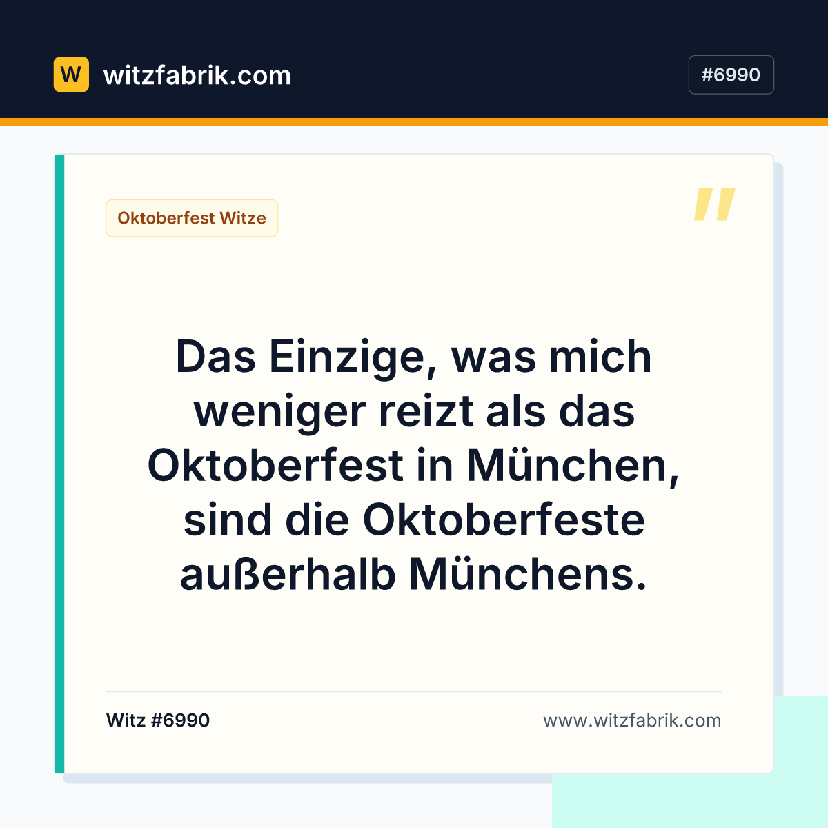 Das Einzige, was mich weniger reizt als das Oktoberfest in München, sind die Oktoberfeste außerhalb Münchens.