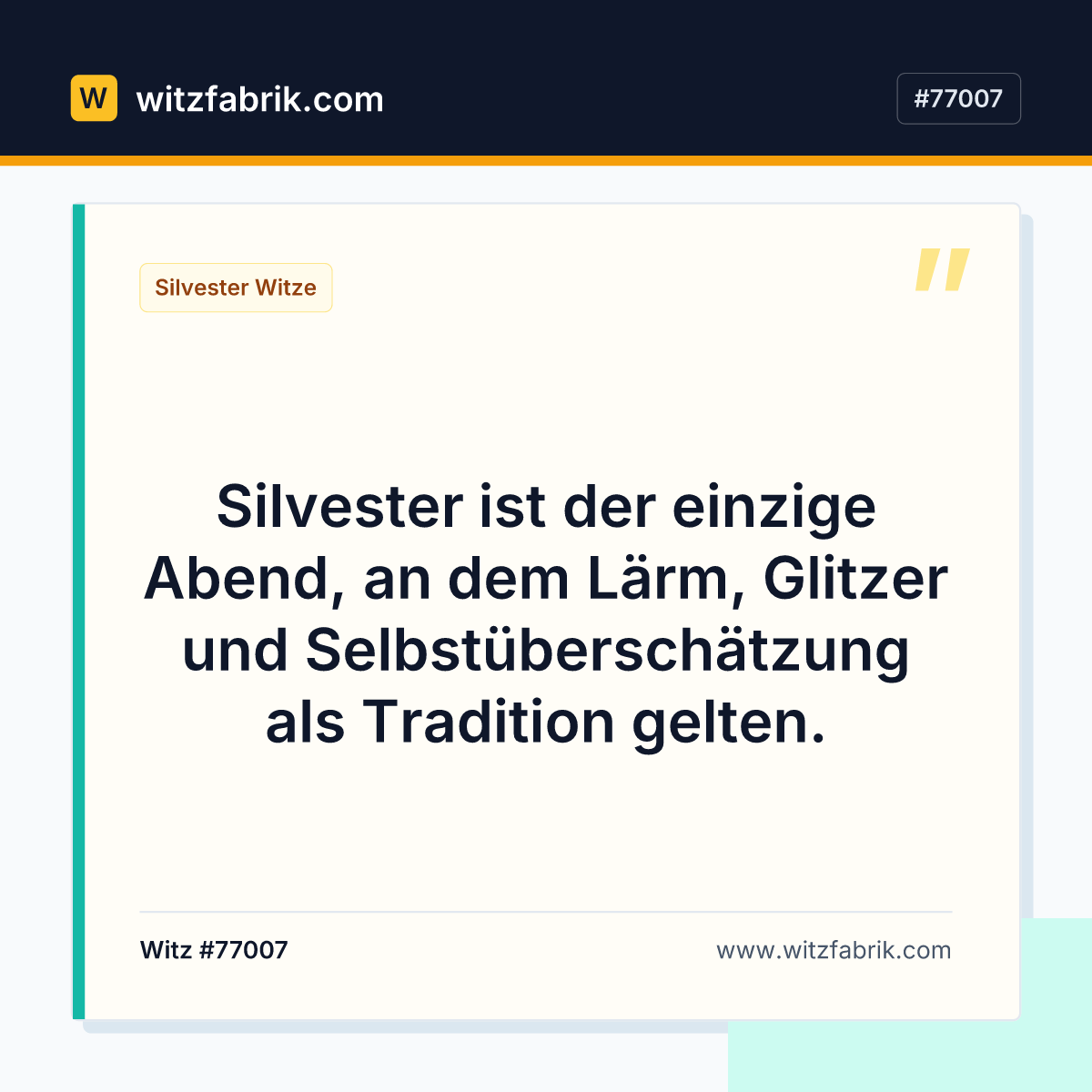 Silvester ist der einzige Abend, an dem Lärm, Glitzer und Selbstüberschätzung als Tradition gelten.