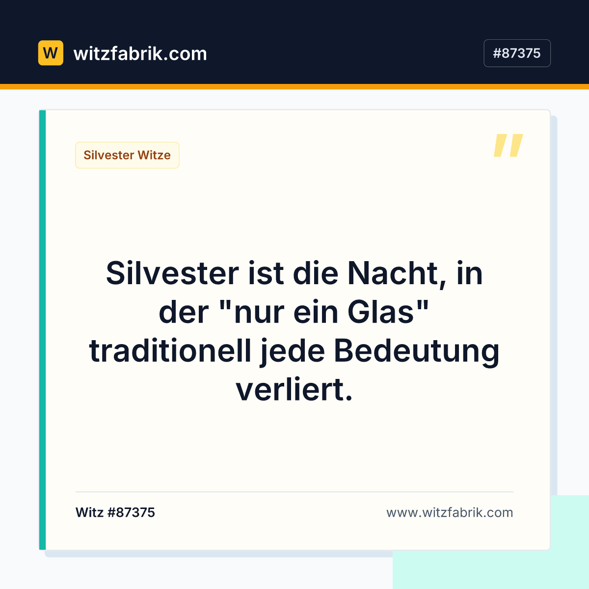 Silvester ist die Nacht, in der "nur ein Glas" traditionell jede Bedeutung verliert.