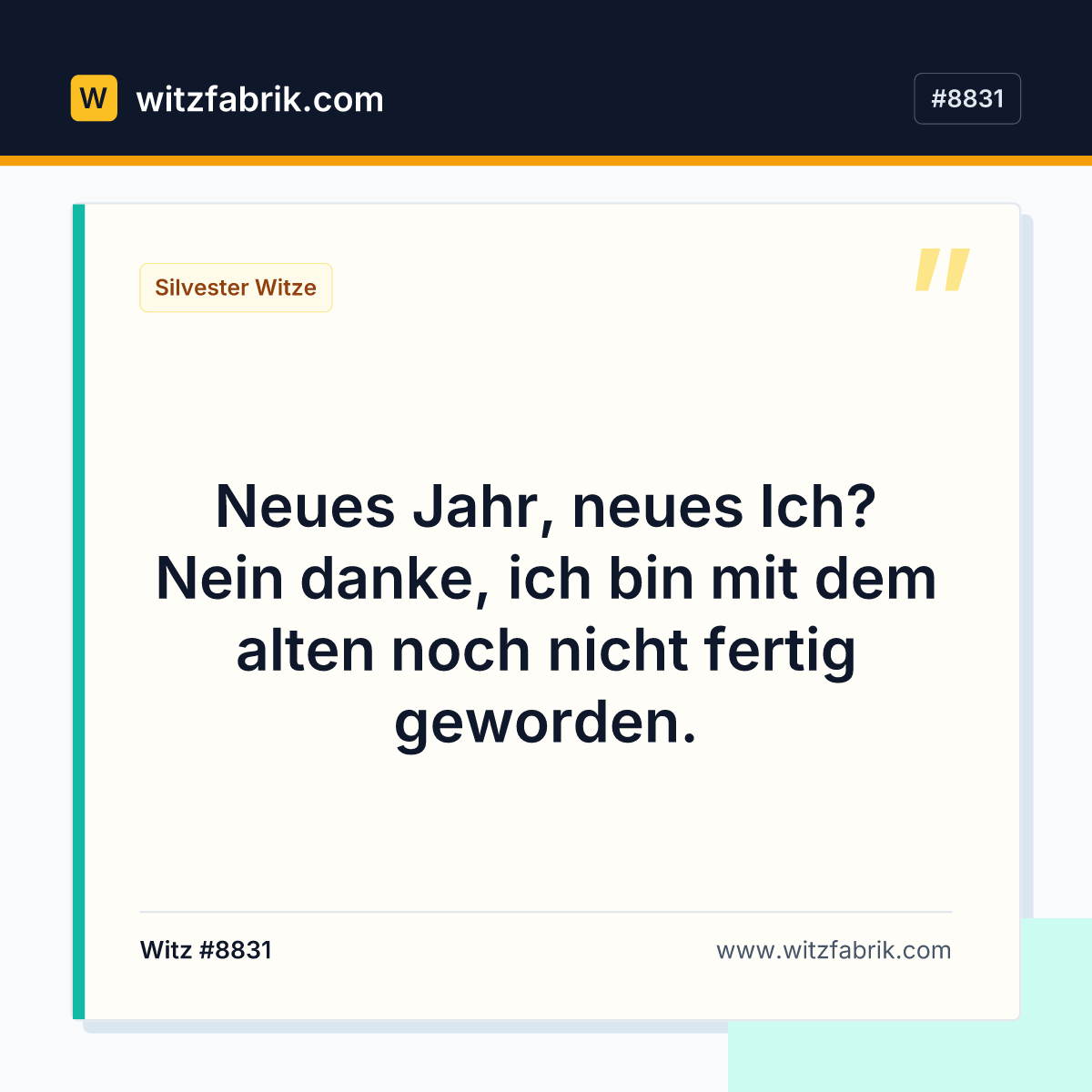 Neues Jahr, neues Ich? Nein danke, ich bin mit dem alten noch nicht fertig geworden.
