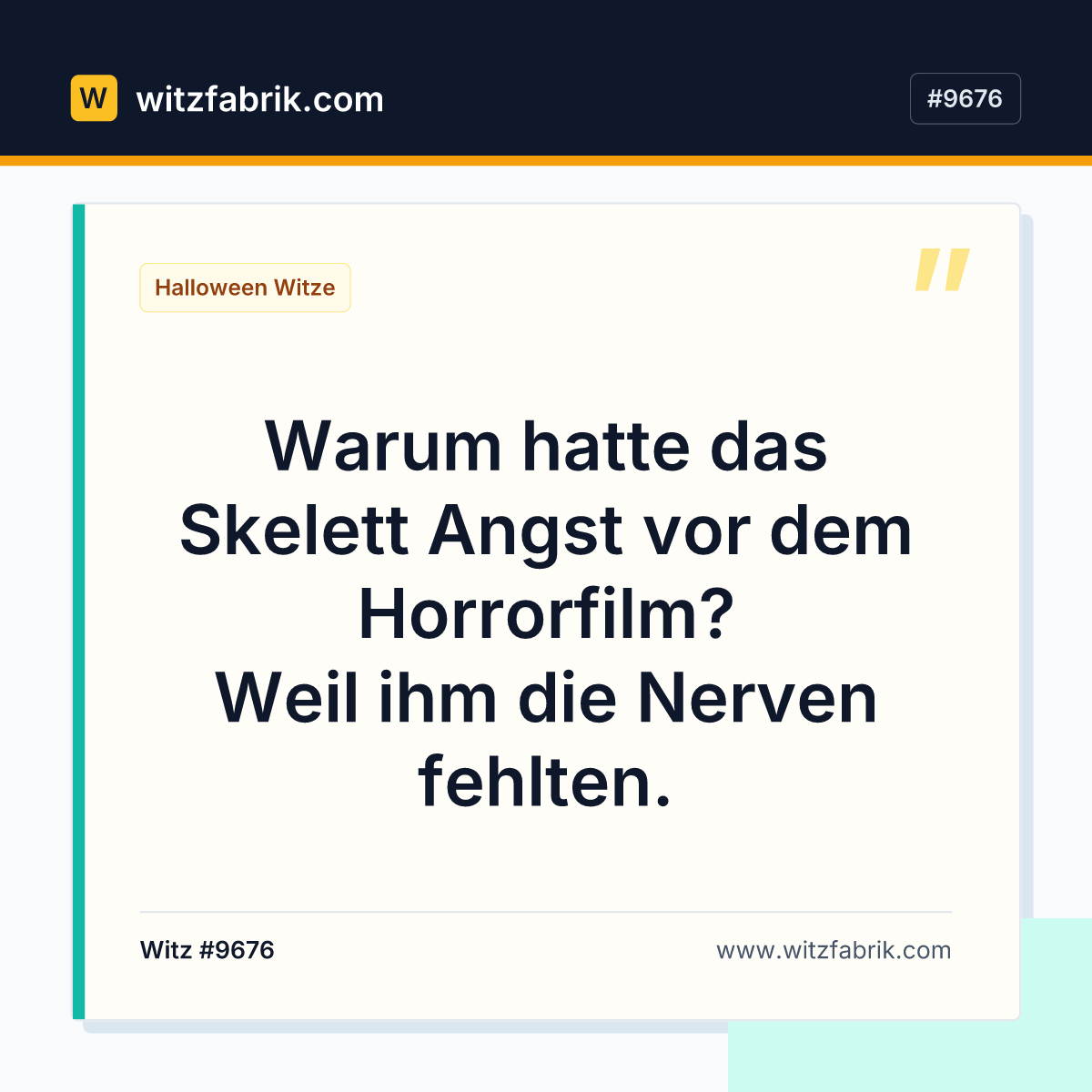 Warum hatte das Skelett Angst vor dem Horrorfilm? Weil ihm die Nerven fehlten.